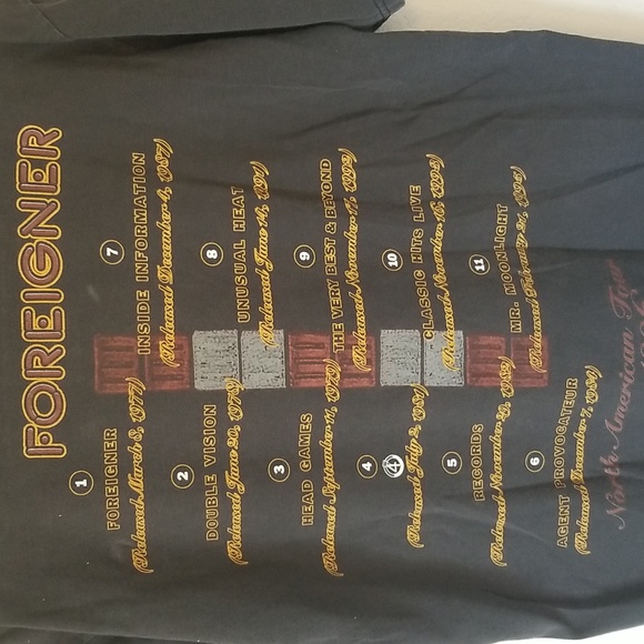 Vintage Foreigner Band 1996 Concert T-Shirt - Picture 7 of 10